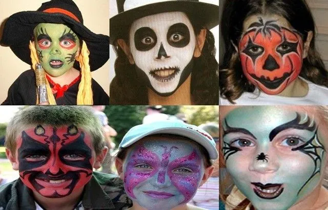 Caras pintadas de niños en Halloween - Imagui Caras pintadas de niños en Halloween - Imagui