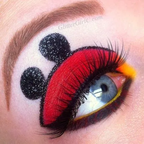 Maquillaje inspirado en Mickey Mouse. Tutorial. | Ideas y material ...