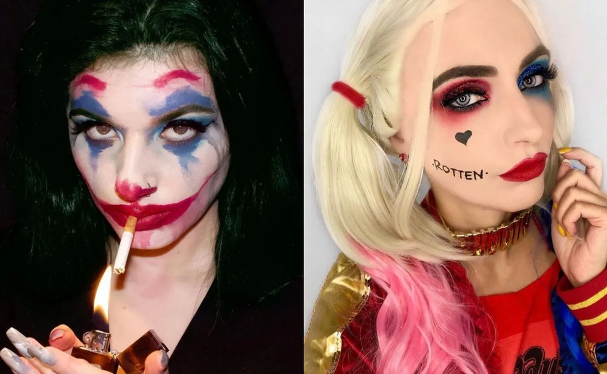 Maquillaje de Joker y Harley Quinn, aprende a hacerlos Maquillaje de Joker y Harley Quinn, aprende a hacerlos