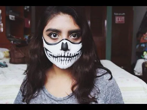 Maquillaje: Media Calavera - YouTube
