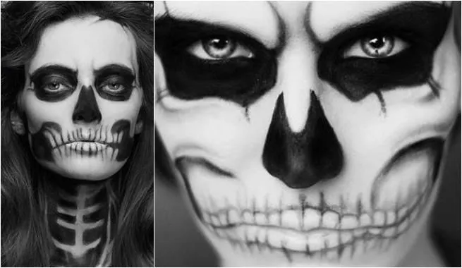 Maquillaje de día de muertos - Imagui