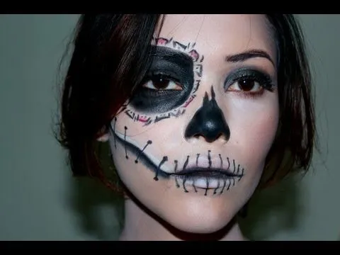 Maquillaje de día de muertos - YouTube