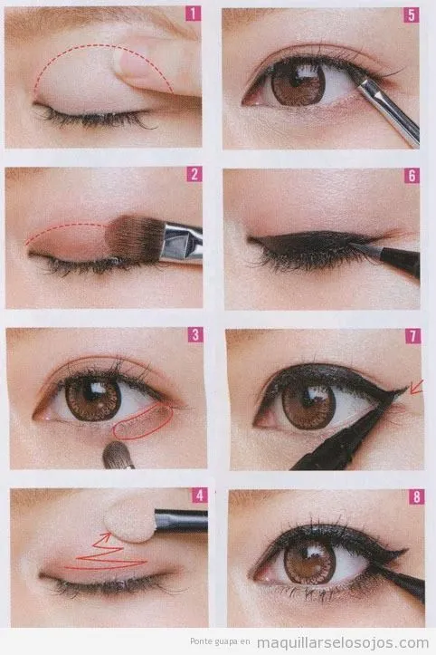 Maquillaje de ojos con eyeline negro, paso a paso | Maquillarse ...