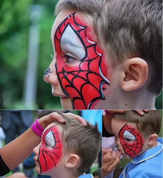 Maquillaje pintacaritas de Spiderman para niño | Manualidades ... Maquillaje pintacaritas de Spiderman para niño | Manualidades ...