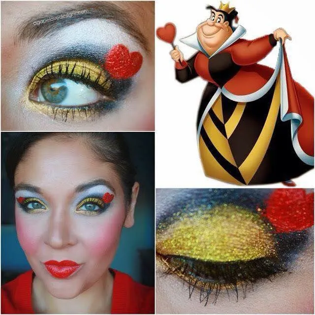 Maquillaje reina de corazones | Disfraces | Pinterest | Maquillaje