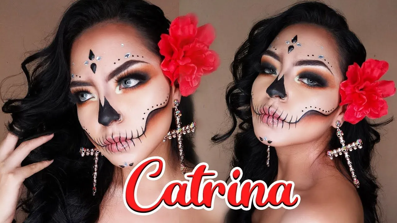 MAQUILLAJE SENCILLO DE CATRINA PARA DÍA DE MUERTOS | TUTORIAL ❤️