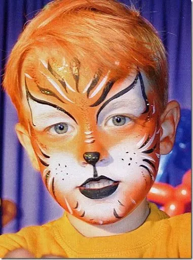 Como hacer un maquillaje de tigre para niño - Nos disfrazamos Como hacer un maquillaje de tigre para niño - Nos disfrazamos