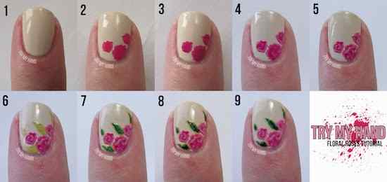 Maquillaje de uñas floral paso a paso | Decoración de Uñas ... Maquillaje de uñas floral paso a paso | Decoración de Uñas ...
