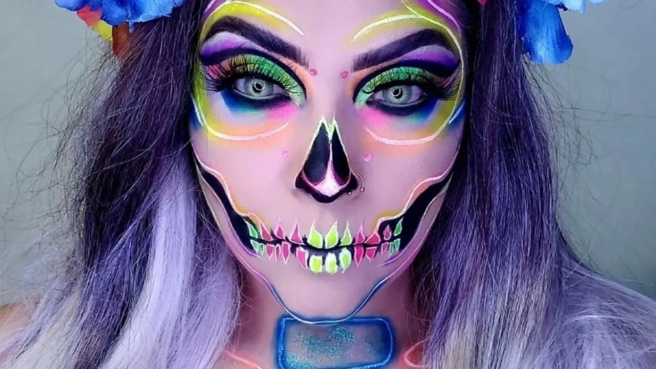 3 maquillajes de catrina color neón para que luzcas muy original el Día de  Muertos | Panorama