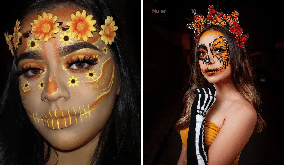 Maquillajes de catrina modernos color naranja - Mujer saludable 10 | Todo para la mujer moderna Maquillajes de catrina modernos color naranja - Mujer saludable 10 | Todo para la mujer moderna
