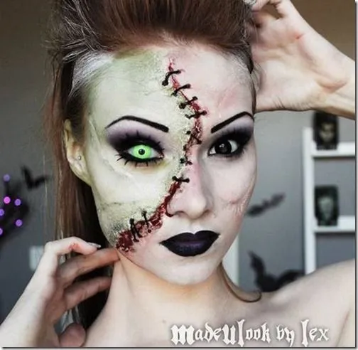 maquillajes de terror espectaculares - Disfraz casero