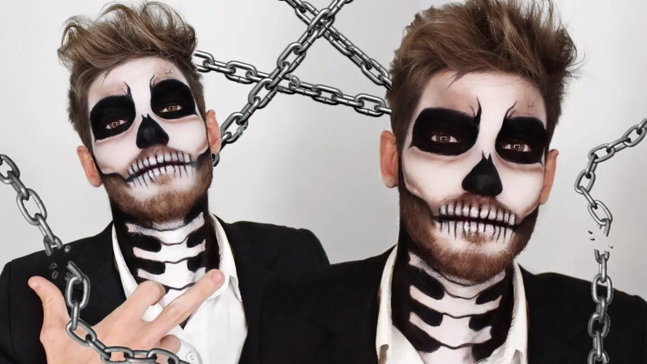 MAQUILLO A MI NOVIO PARA HALLOWEEN | CLAVERA/SKULL | Melina Quiroga Makeup - YouTube MAQUILLO A MI NOVIO PARA HALLOWEEN | CLAVERA/SKULL | Melina Quiroga Makeup - YouTube