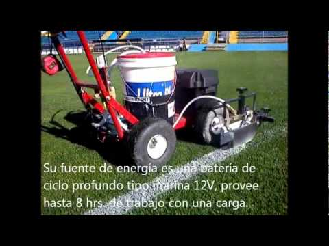 Máquina Pintar Líneas para Canchas - YouTube