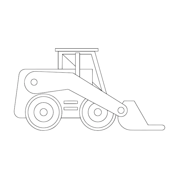 Máquinas de construcción para colorear para niños | Vector Premium Máquinas de construcción para colorear para niños | Vector Premium