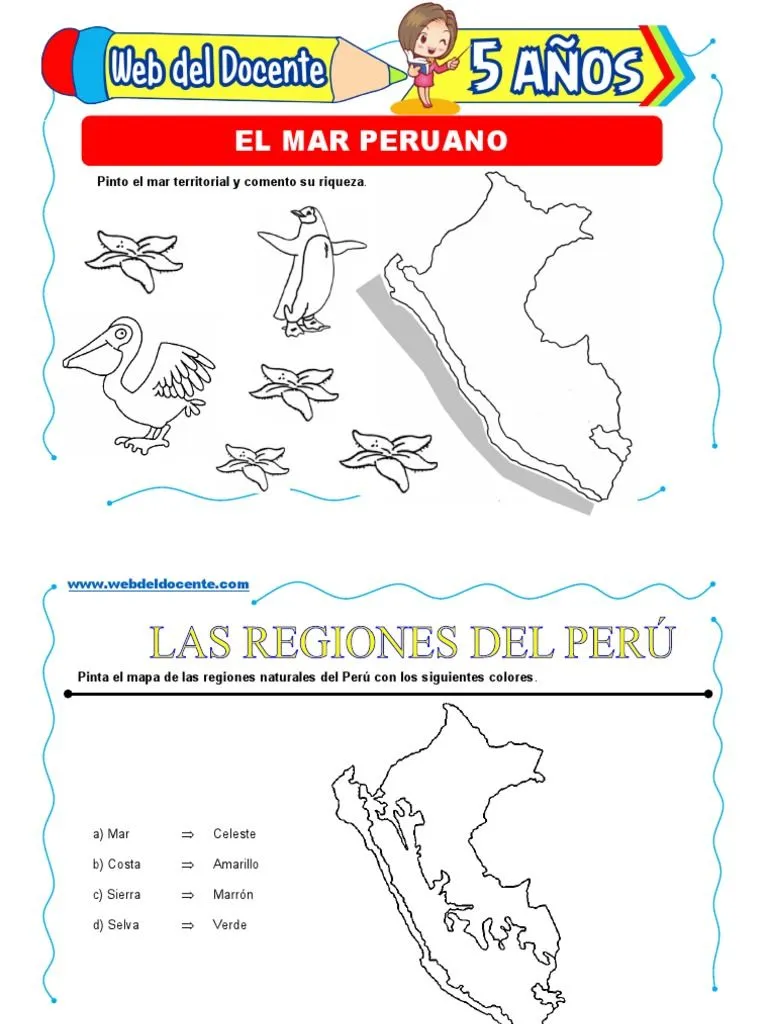 El Mar Peruano para Niños de 5 Años | PDF