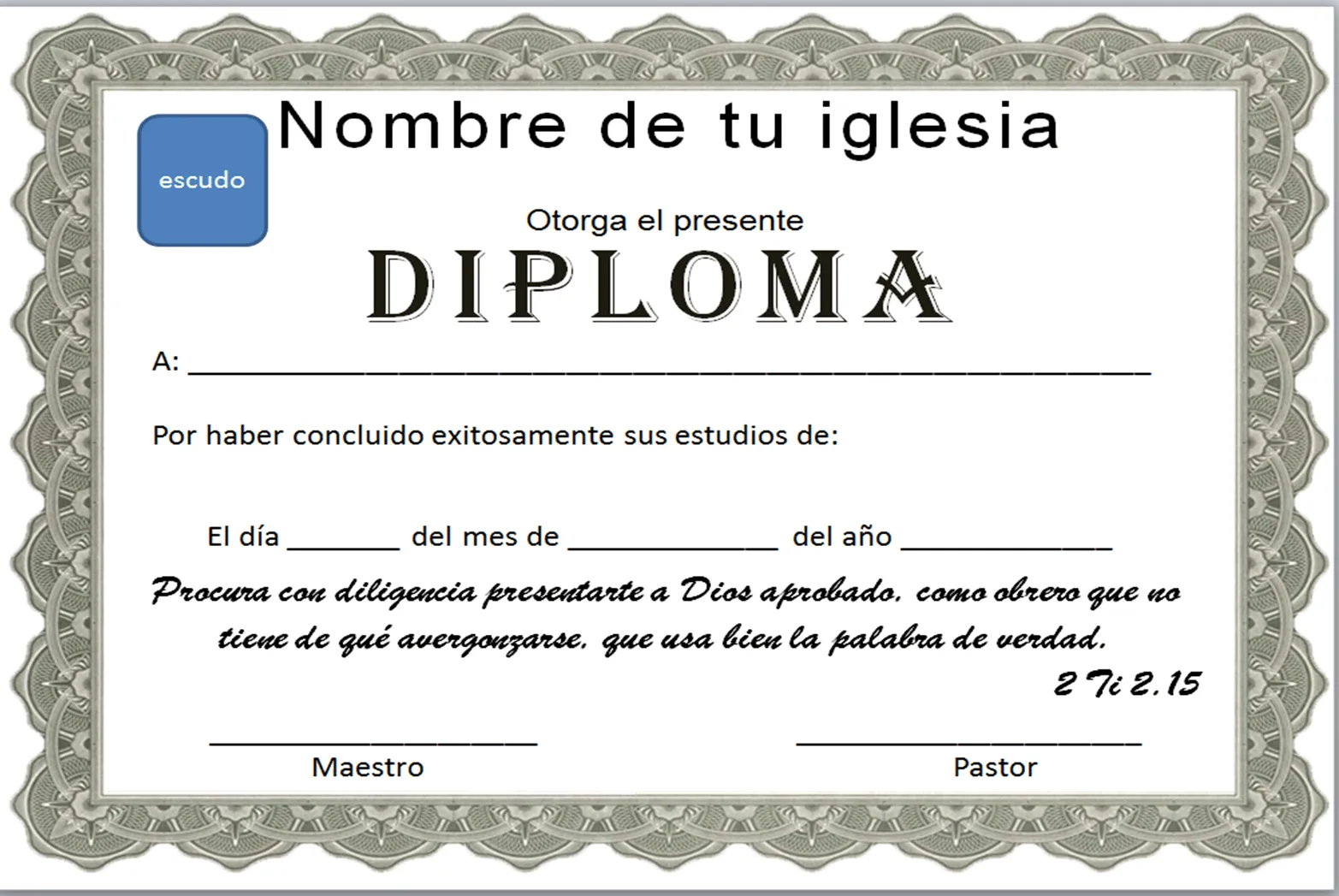 Mar de Vida Abundante: DIPLOMAS CRISTIANOS PARA DESCARGAR GRATIS