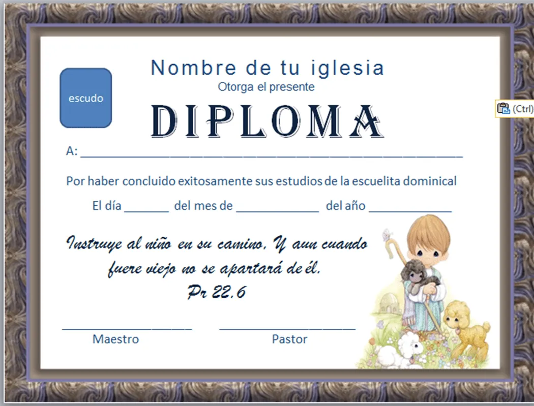 Mar de Vida Abundante: DIPLOMAS CRISTIANOS PARA DESCARGAR GRATIS