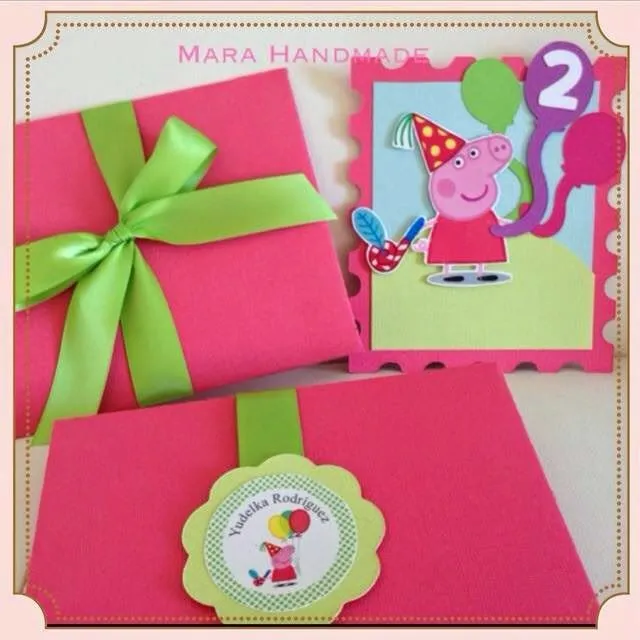 Mara Handmade : Invitación Peppa Pig