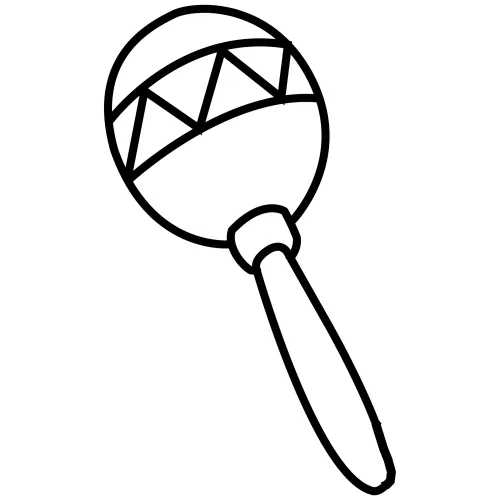 Pinto Dibujos: Maraca para colorear
