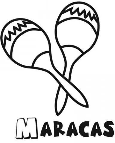 de maracas de colorear. Imágenes de música de maracas de colorear. Imágenes de música