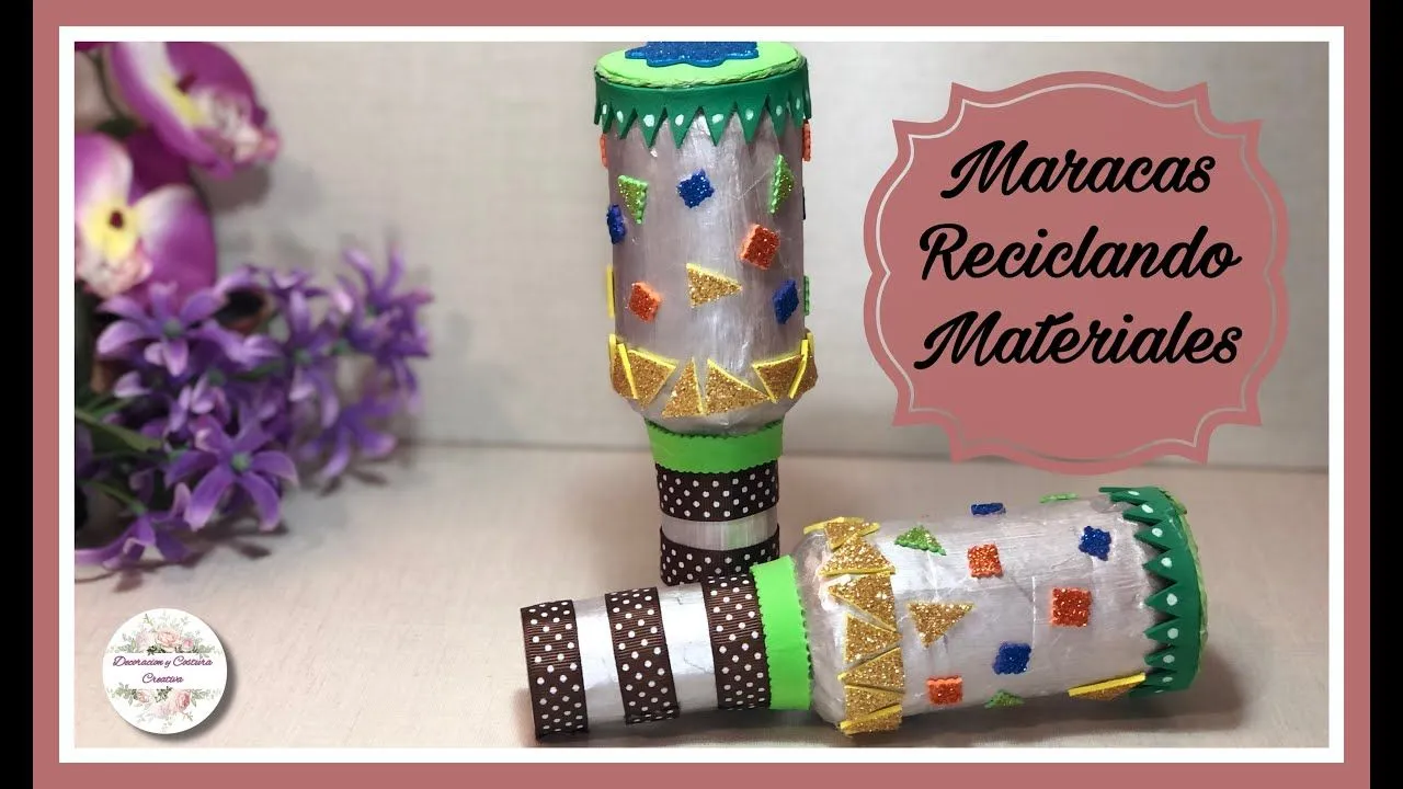 Maracas Hechas a mano con material reciclado. DIY - YouTube Maracas Hechas a mano con material reciclado. DIY - YouTube