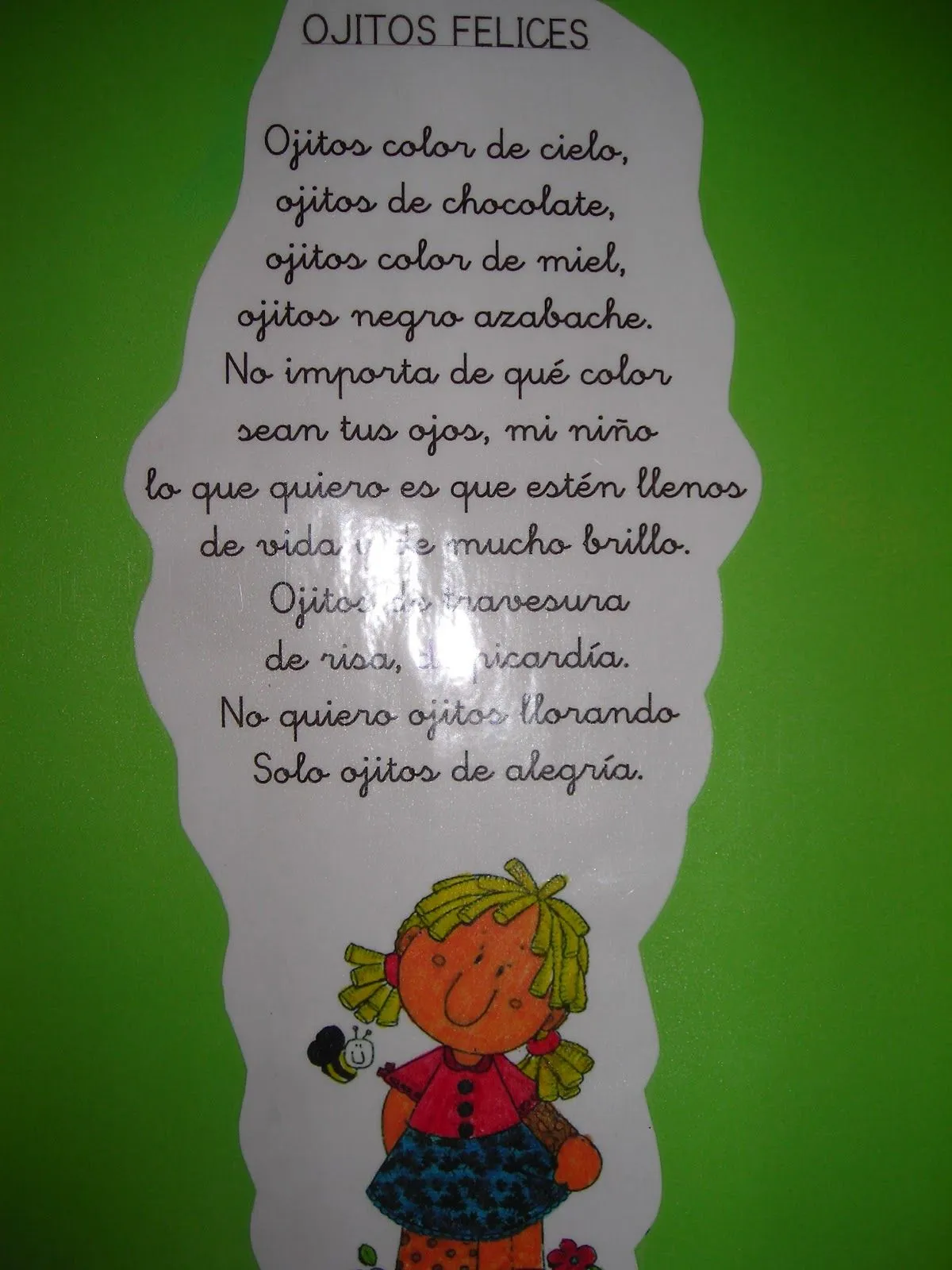 El maravilloso mundo de los sueños: Poesía "Ojitos felices"