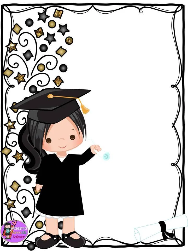 Maravillosos diseños para imprimir en carpetas o hojas para graduación | Material Educativo Maravillosos diseños para imprimir en carpetas o hojas para graduación | Material Educativo