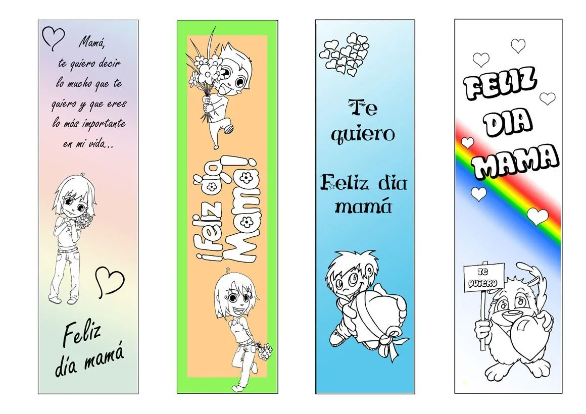 Marca Libros del Dia de la Madre en Manualidades infantiles para niños Marca Libros del Dia de la Madre en Manualidades infantiles para niños