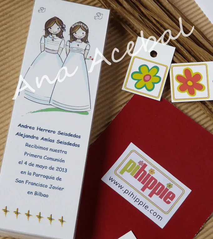 Marca páginas personalizado de Comunión. www.pihhippie.com Marca páginas personalizado de Comunión. www.pihhippie.com