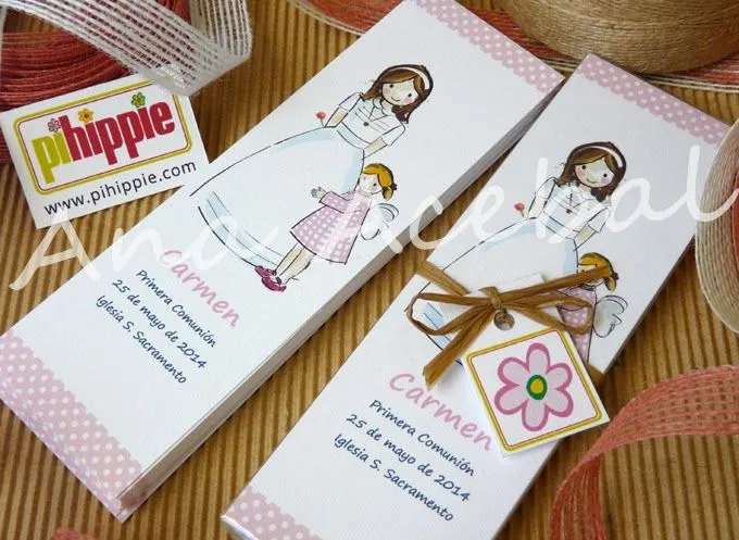 Marca páginas personalizado de Comunión. www.pihhippie.com Marca páginas personalizado de Comunión. www.pihhippie.com