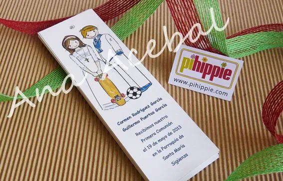 Marca páginas personalizado de Comunión. www.pihhippie.com Marca páginas personalizado de Comunión. www.pihhippie.com