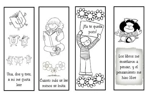 Marcapaginas infantiles para imprimir y colorear - Imagui