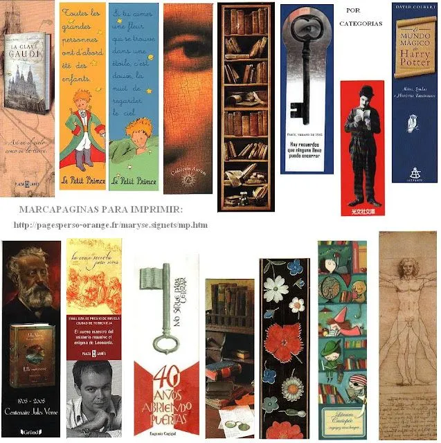 Marcapaginas de Libros.Imprimir <sub>Inspiracion y Colecciones ...