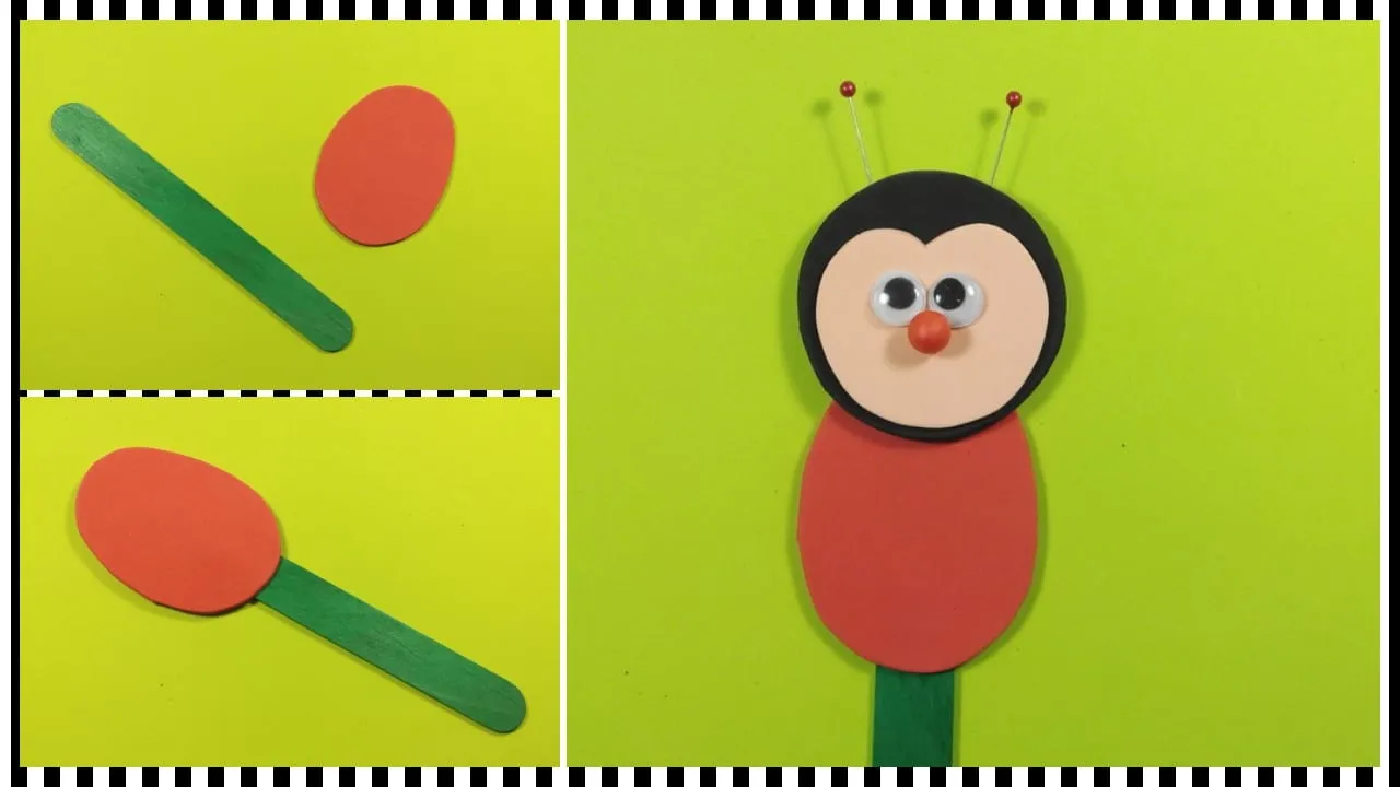 Cómo hacer un marcapáginas de mariquita de goma eva para niños | Manualidades On Cómo hacer un marcapáginas de mariquita de goma eva para niños | Manualidades On