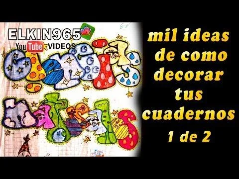 como marcar tus cuadernos mil formas 1 de 2 - YouTube como marcar tus cuadernos mil formas 1 de 2 - YouTube