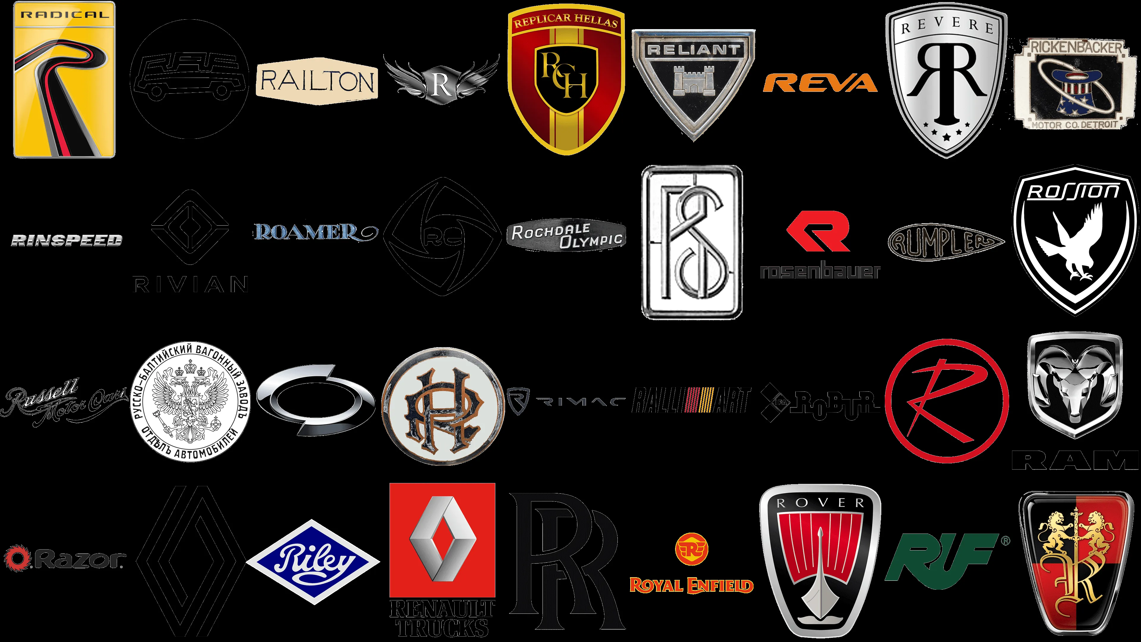Marcas de coches que empiezan con r