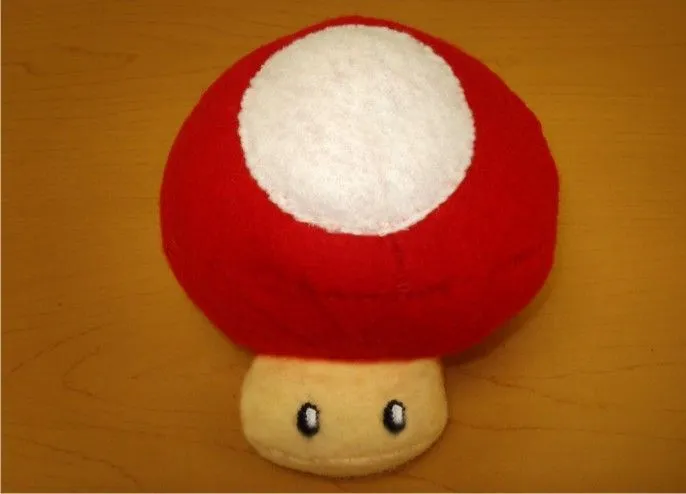 Marcecharitas: Hongo -Rojo- del video juego Mario Bros.