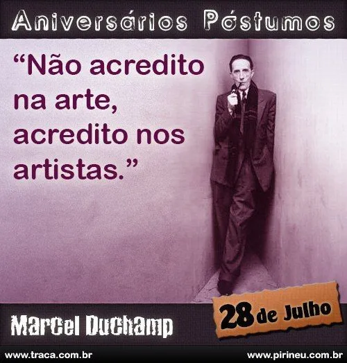 Marcel Duchamp || #marcel #duchamp #arte #aniversário #citação ...