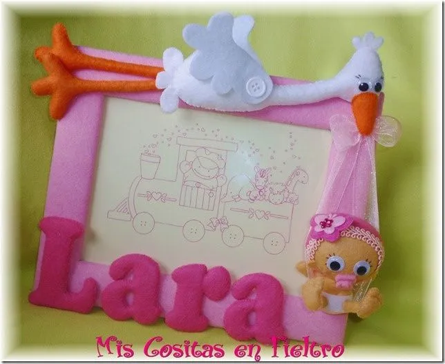 Marco cigüeña con bebé, Lara 1 | marcos de fotos | Pinterest