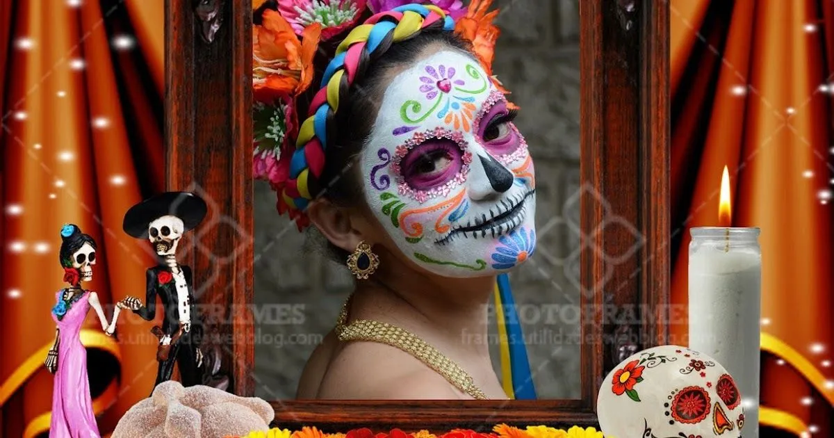 Marco para colocar fotos del día de muertos | Photo Frames Marco para colocar fotos del día de muertos | Photo Frames