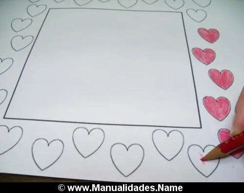 Marco de Corazones para el Dia de la Madre en Manualidades ...