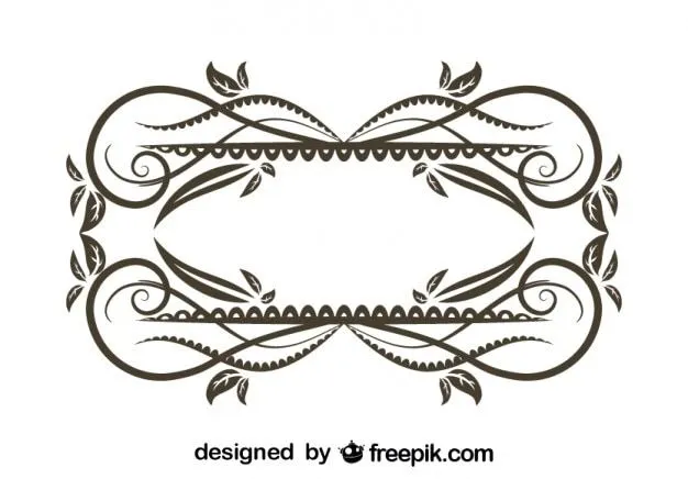 Marco decorativo floral de diseño antiguo complejo | Descargar ... Marco decorativo floral de diseño antiguo complejo | Descargar ...