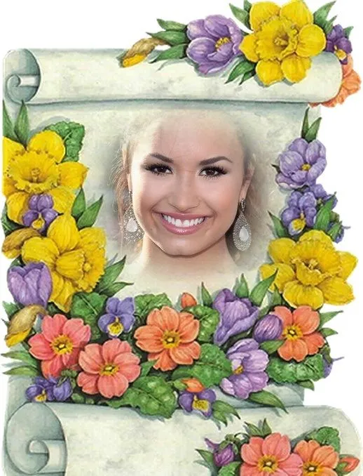 Marco de diploma con flores | Marcos para Fotos Gratis