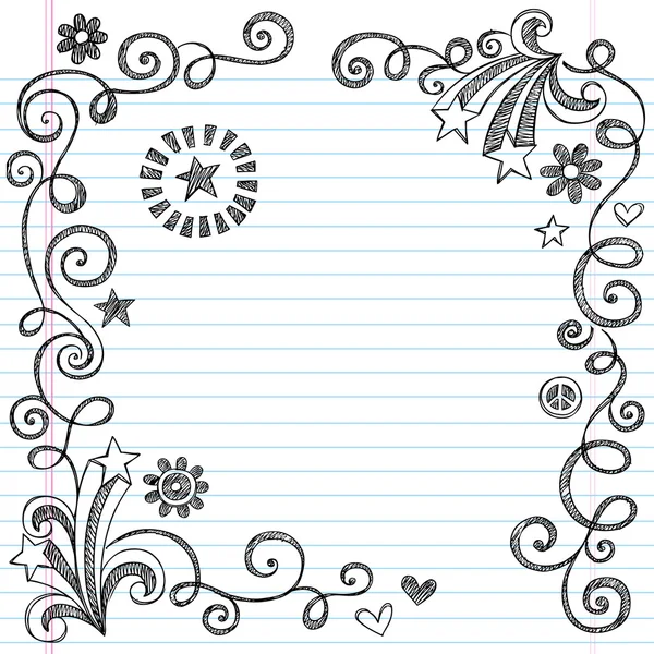 Marco doodle cuaderno incompleto — Vector stock © blue67 #13749557