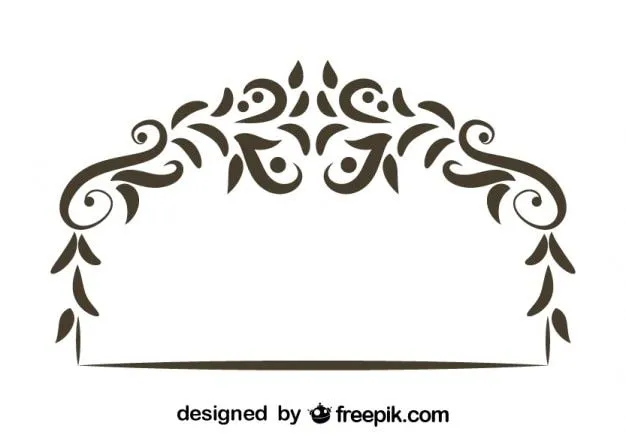 Marco floral retro para encabezado decorativo | Descargar Vectores ... Marco floral retro para encabezado decorativo | Descargar Vectores ...