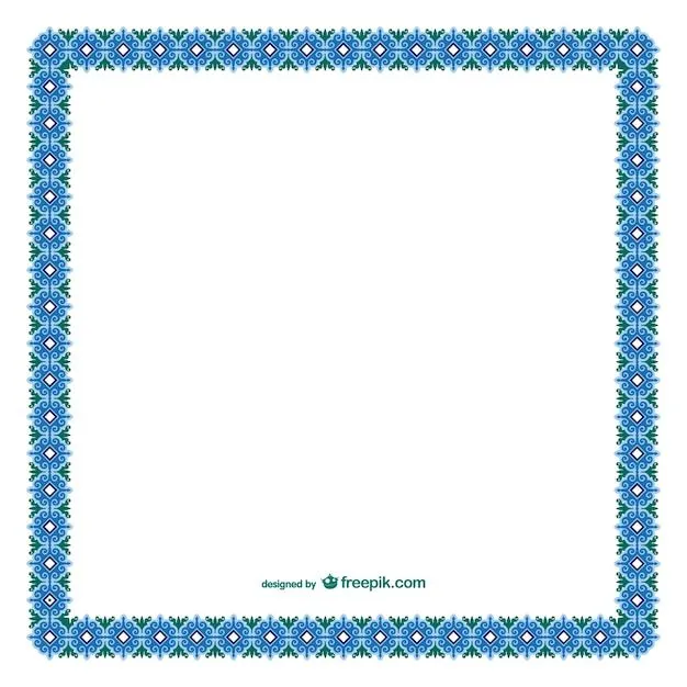 Marco con flores azules | Descargar Vectores gratis