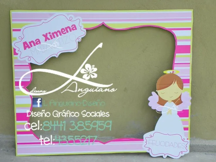 Marco Gigante para Bautizo niña... By Linda Anguiano | MARCOS ...