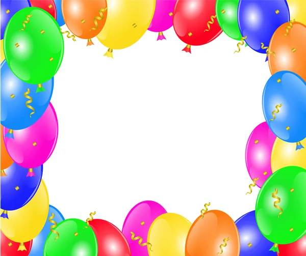 marco con globos — Vector stock © OlgaSuslO #19508825
