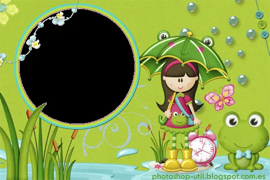 Marco infantil rana : Plantillas, recursos y más