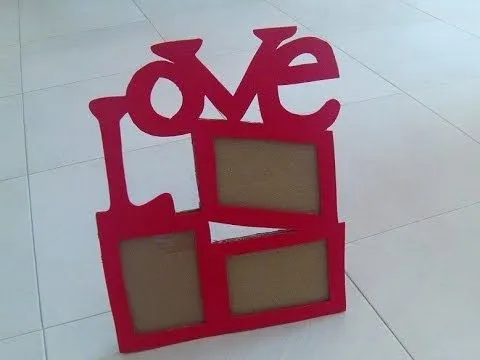 Marco LOVE para 3 fotos de carton super facil - YouTube Marco LOVE para 3 fotos de carton super facil - YouTube